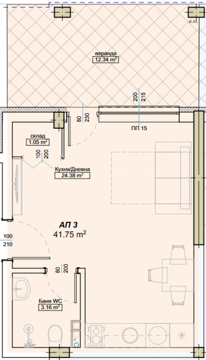 Продаја  Студио регион Бургас , Царево , 46 м2 | 53902815 - слика [2]