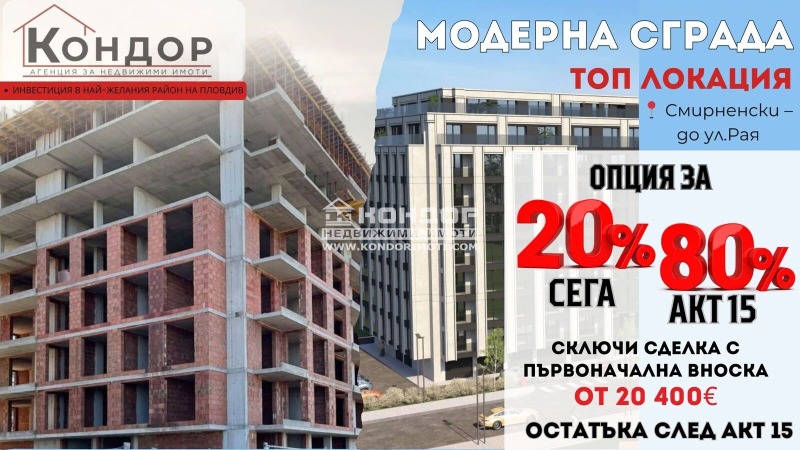 Продава 2-СТАЕН, гр. Пловдив, Христо Смирненски