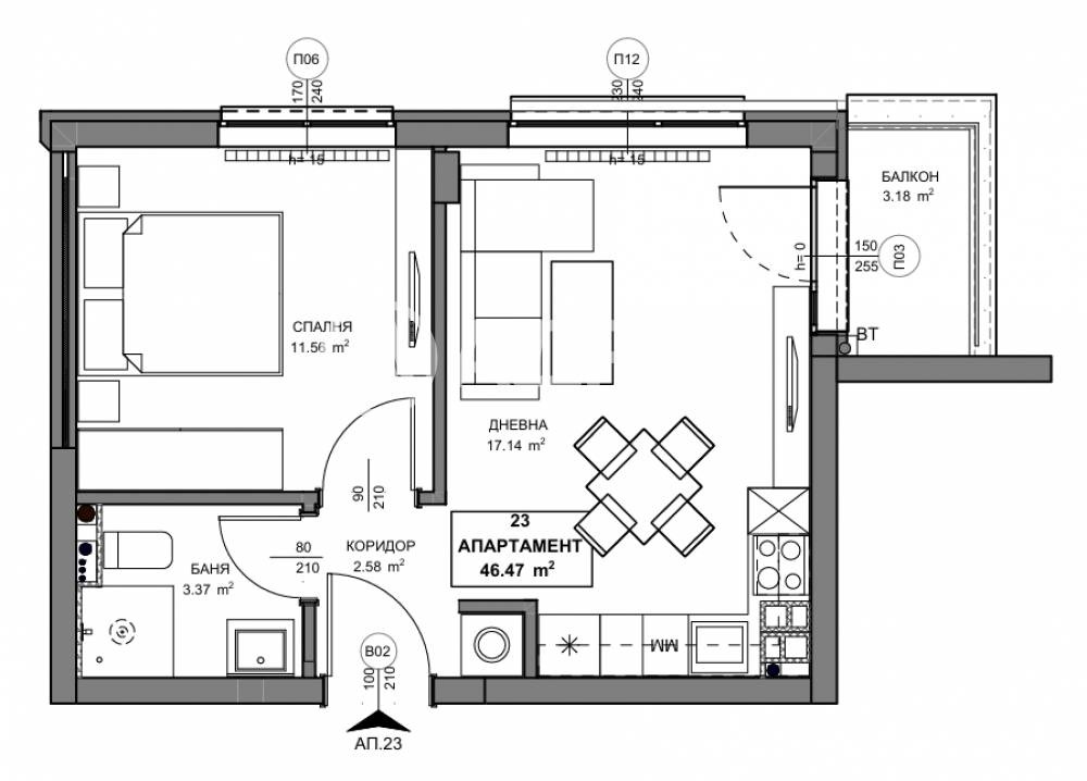 Продава 2-СТАЕН, гр. София, Обеля 2, снимка 4 - Апартаменти - 54074690