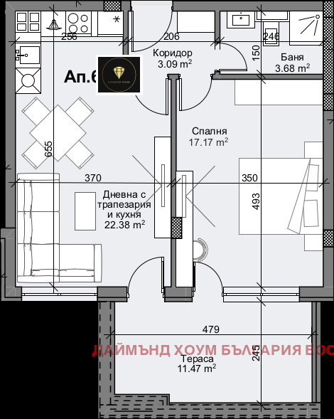 Προς πώληση  1 υπνοδωμάτιο Πλοβδηβ , Καρτσηιακα , 82 τ.μ | 64150977 - εικόνα [2]