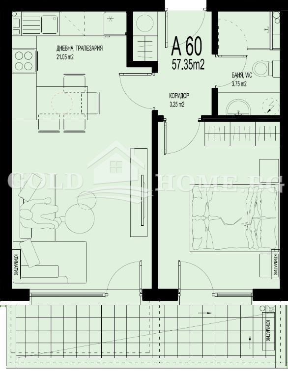 Продава 2-СТАЕН, гр. Пловдив, Христо Смирненски, снимка 5 - Апартаменти - 54863504