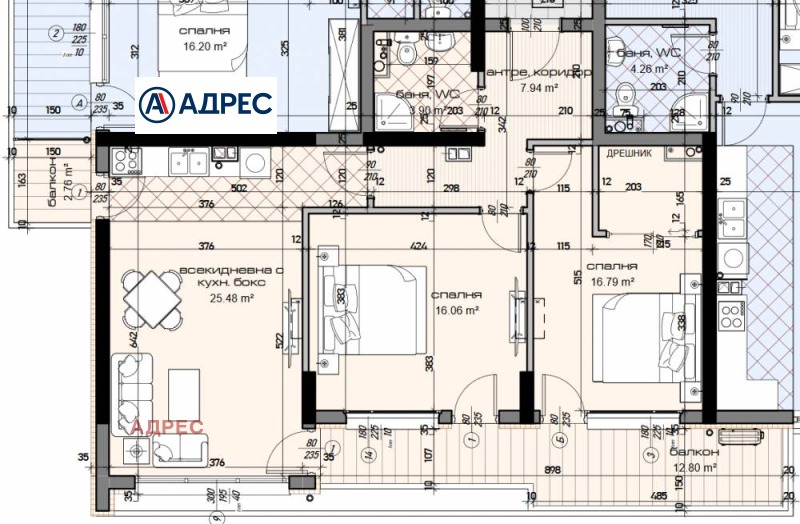 À venda  2 quartos Varna , Mladost 1 , 117 m² | 94120467