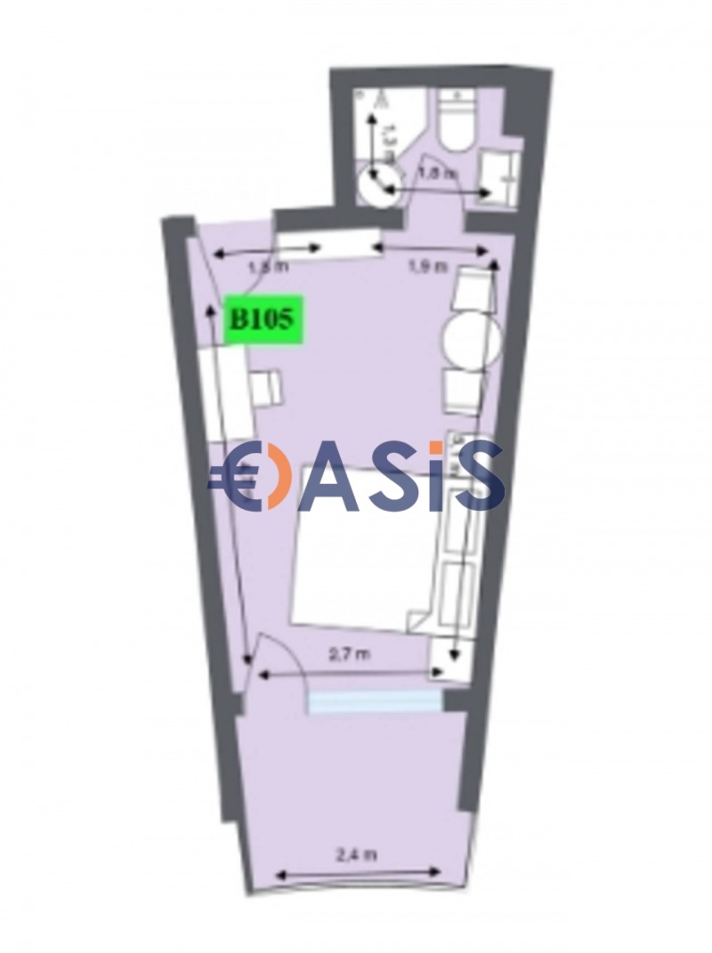 Продава 1-СТАЕН, гр. Обзор, област Бургас, снимка 4 - Апартаменти - 53118490