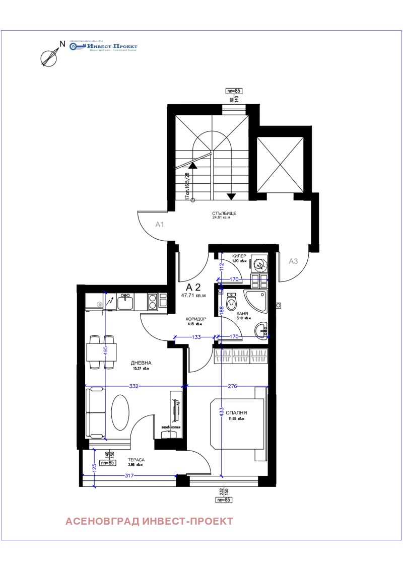 Продава  2-стаен град Пловдив , Съдийски , 57 кв.м | 66906542