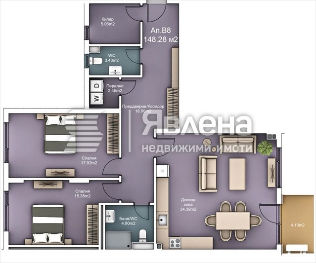 Продава 3-СТАЕН, гр. Варна, к.к. Св.Св. Константин и Елена, снимка 14 - Апартаменти - 53068435