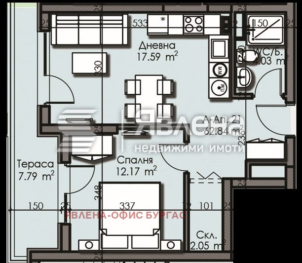 Продава 2-СТАЕН, гр. Бургас, Изгрев