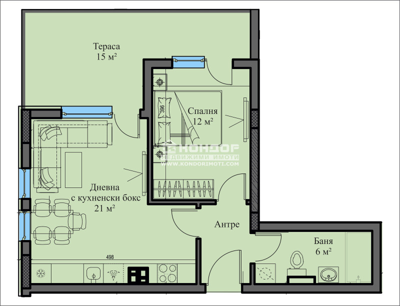 À vendre  1 chambre Plovdiv , Hristo Smirnenski , 85 m² | 38108849 - image [2]