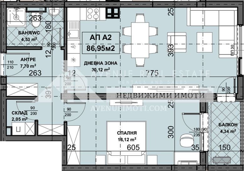 Продаја  1 спаваћа соба Пловдив , Остромила , 87 м2 | 36872275 - слика [2]