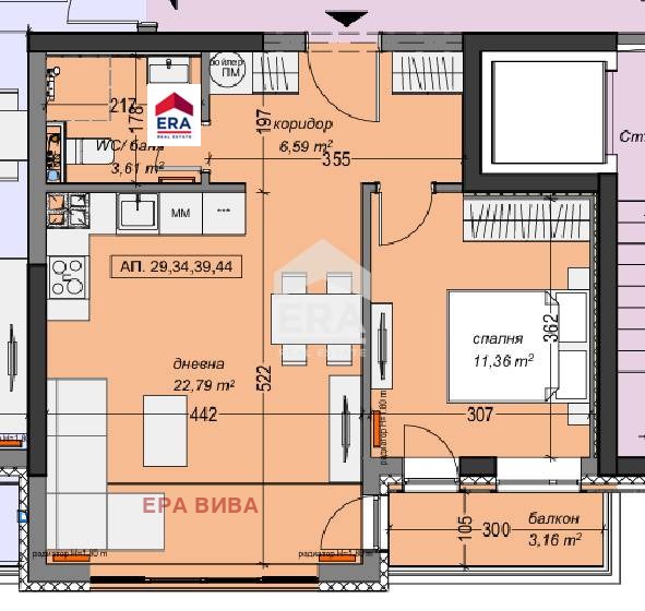 Myytävänä  1 makuuhuone Sofia , Suhata reka , 63 neliömetriä | 50945502 - kuva [4]