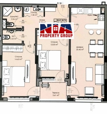 Продава 2-СТАЕН, гр. Бургас, Пети километър, снимка 2 - Апартаменти - 55648122