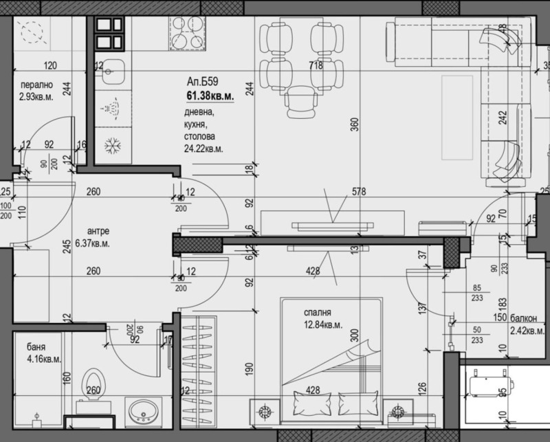 Продава 2-СТАЕН, гр. Пловдив, Христо Смирненски, снимка 3 - Aпартаменти - 49397757