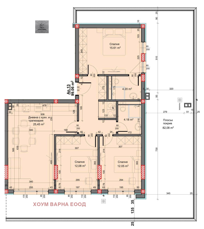 Eladó  2 hálószobás Varna , m-t Pcselina , 105 négyzetméter | 71928417 - kép [9]