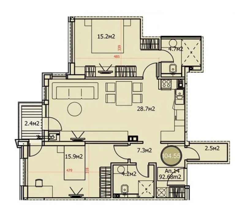 Продава 3-СТАЕН, гр. София, Драгалевци, снимка 2 - Апартаменти - 53260505