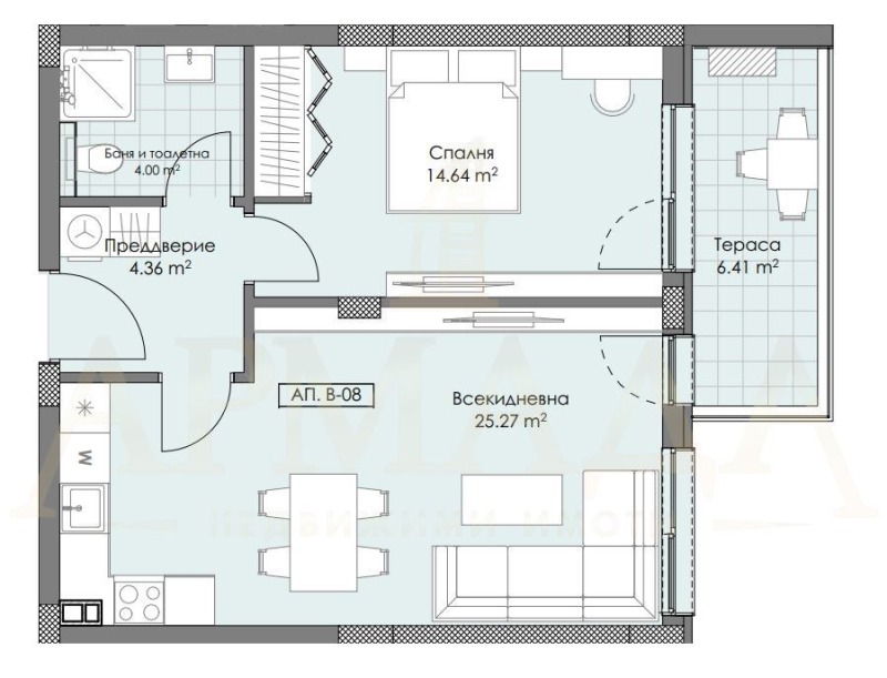 Zu verkaufen  1 Schlafzimmer Plowdiw , Ostromila , 74 qm | 94407918 - Bild [7]