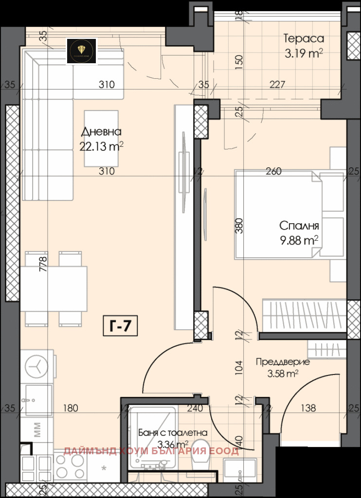 Na prodej  1 ložnice Plovdiv , Gagarin , 60 m2 | 53264833 - obraz [2]