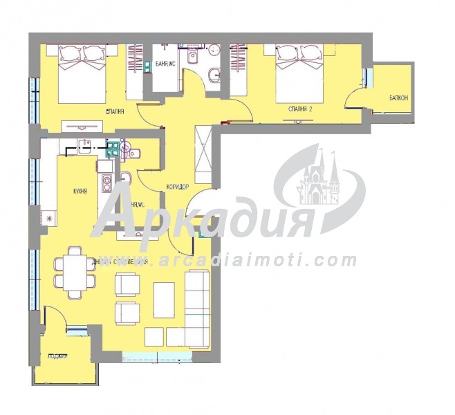 For Sale  2 bedroom Plovdiv , Tsentar , 107 sq.m | 69770202 - image [2]