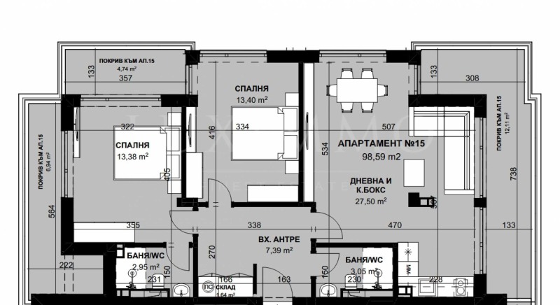 Продаја  2 спаваће собе регион Бургас , Царево , 98 м2 | 55546280 - слика [2]