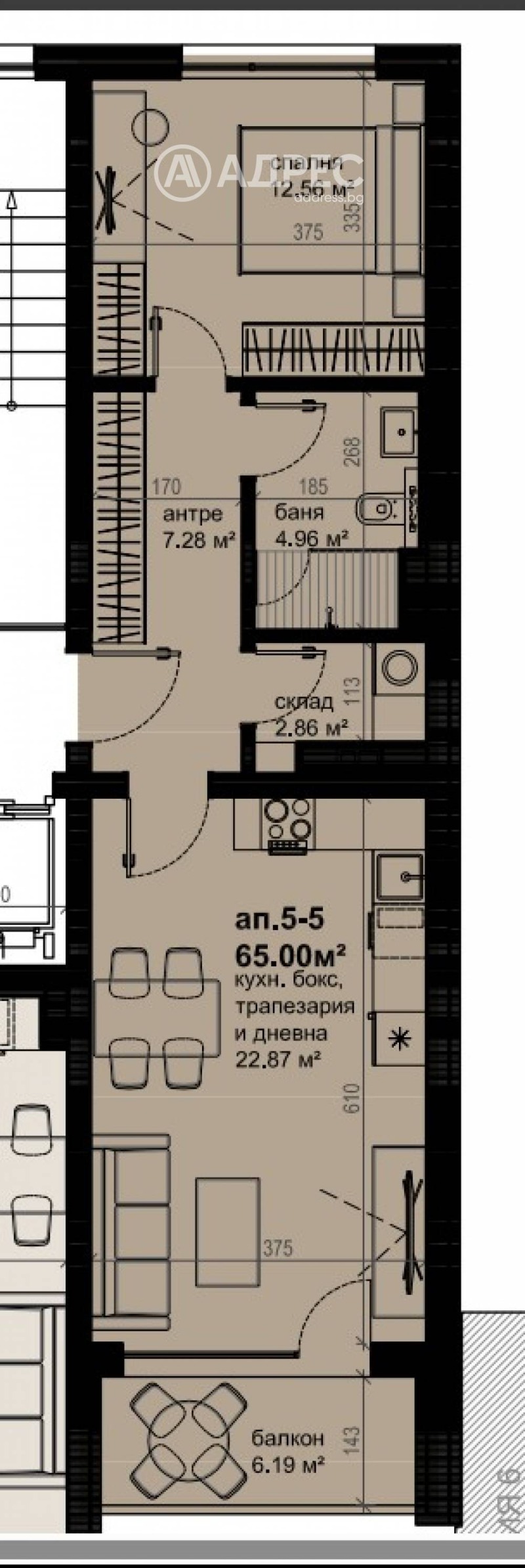 Продава 2-СТАЕН, гр. Бургас, Изгрев, снимка 7 - Апартаменти - 51577242