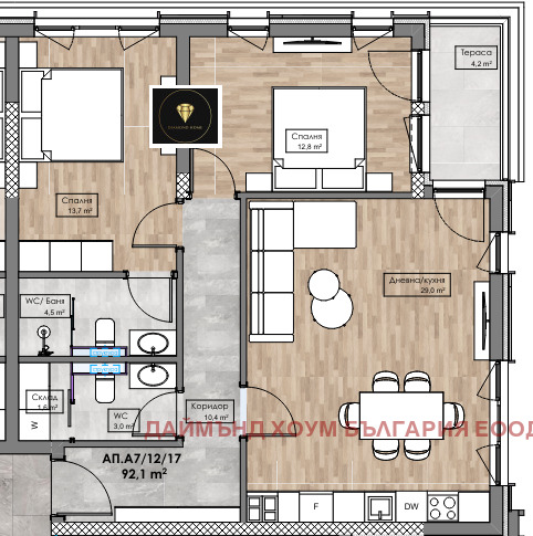 For Sale  2 bedroom Plovdiv , Karshiyaka , 108 sq.m | 16364510 - image [2]