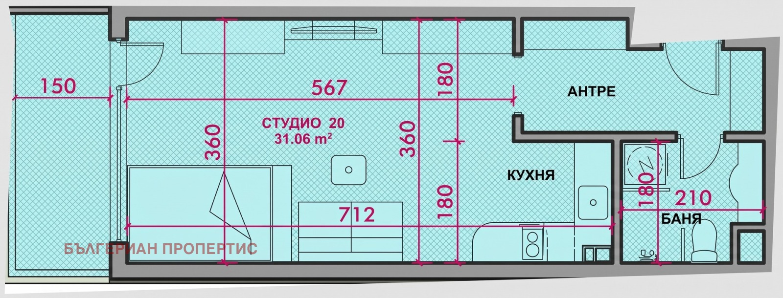 Продава 1-СТАЕН, гр. Поморие, област Бургас, снимка 5 - Апартаменти - 56477882