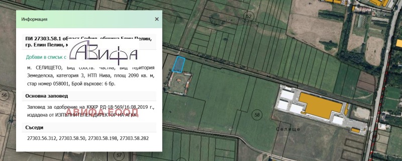 Продава ПАРЦЕЛ, гр. Елин Пелин, област София област