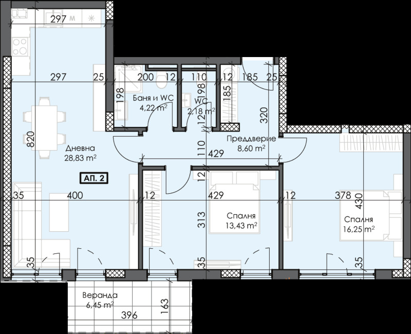 Te koop  2 slaapkamers Plovdiv , Trakija , 102 m² | 79754193 - afbeelding [2]