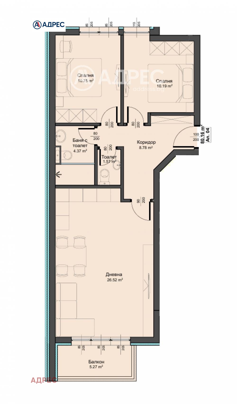 Продава 3-СТАЕН, гр. Варна, Аспарухово, снимка 2 - Апартаменти - 54189909