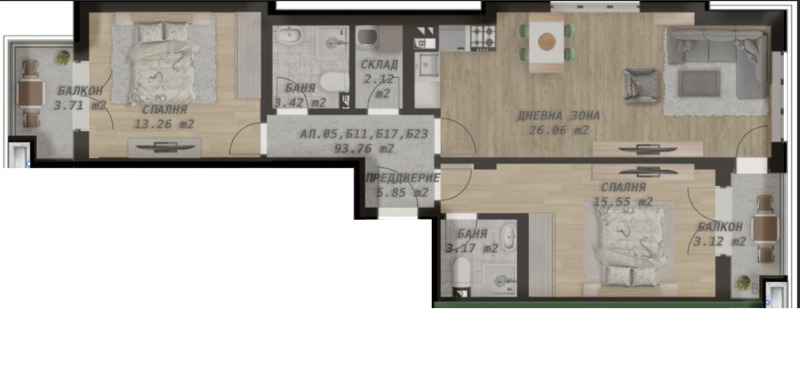 Продава 3-СТАЕН, гр. Пловдив, Беломорски, снимка 4 - Апартаменти - 53109389