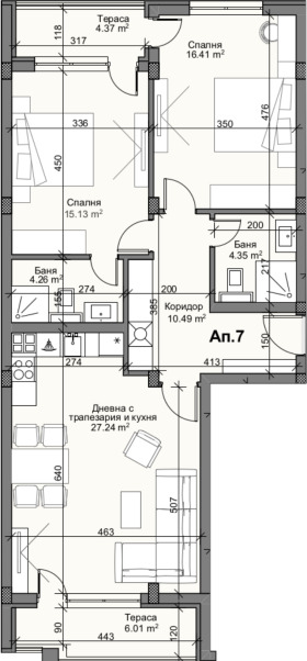 2 Schlafzimmer Karschijaka, Plowdiw 1