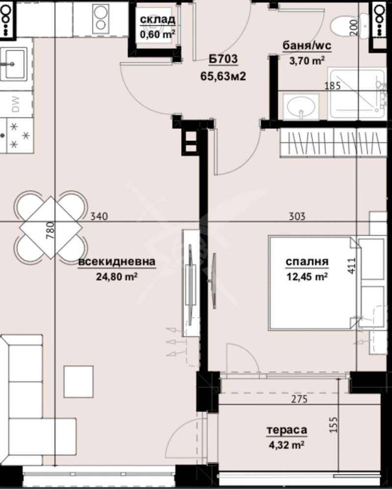 Продава 2-СТАЕН, гр. Бургас, Изгрев, снимка 2 - Aпартаменти - 48319970