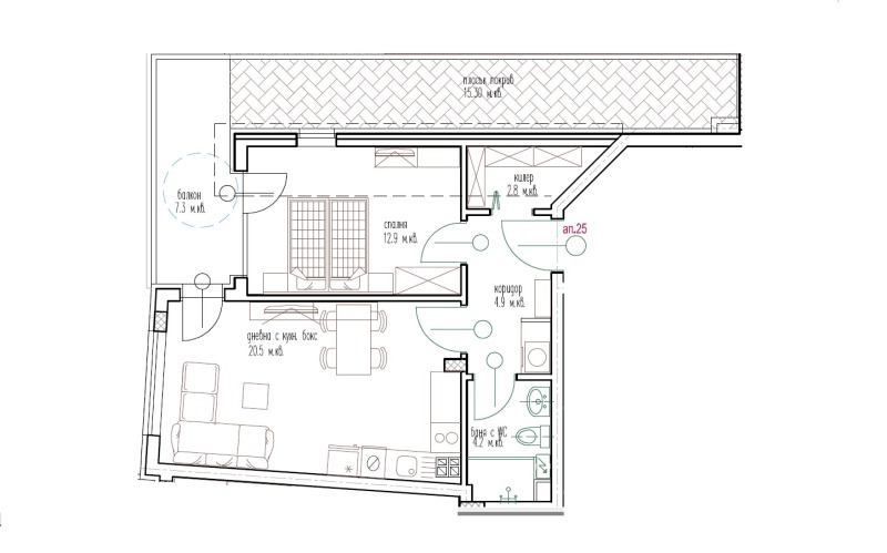Продава 2-СТАЕН, гр. Варна, Колхозен пазар, снимка 3 - Апартаменти - 52118370