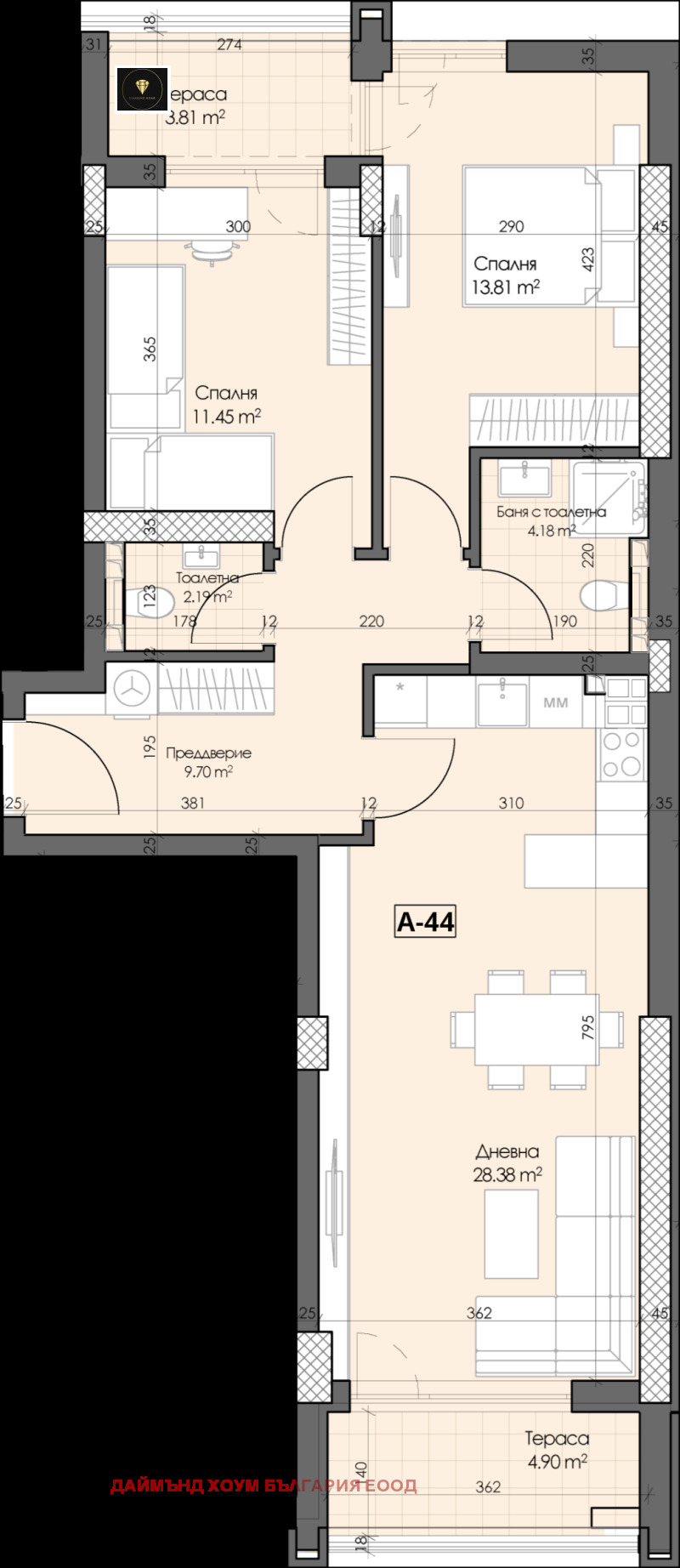 Продава 3-СТАЕН, гр. Пловдив, Гагарин, снимка 2 - Апартаменти - 52647497
