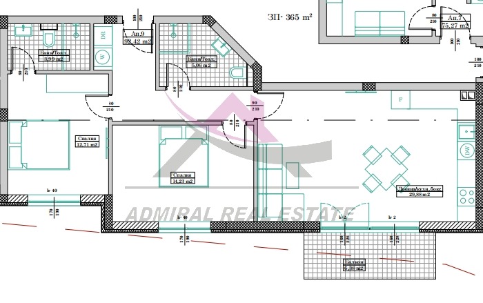 Na prodej  2 ložnice Varna , Kajsieva gradina , 110 m2 | 74185573 - obraz [3]