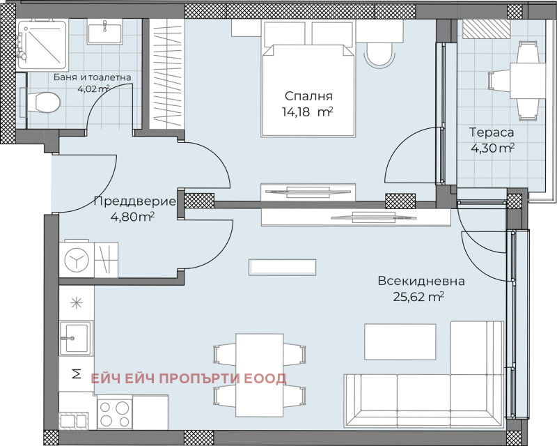 Til salg  1 soveværelse Plovdiv , Ostromila , 72 kvm | 37452117 - billede [7]