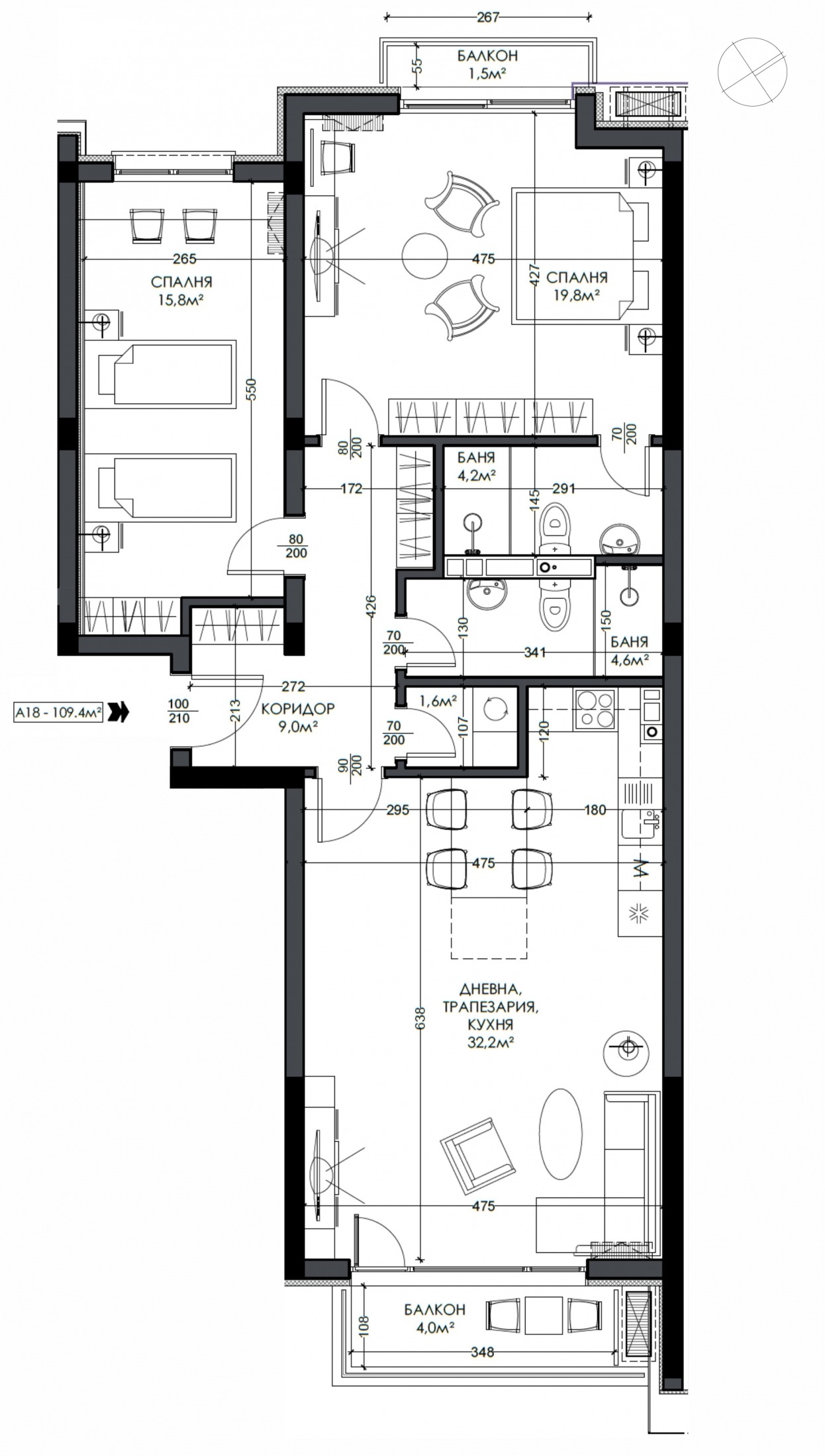 Продава 3-СТАЕН, гр. Варна, Виница, снимка 2 - Апартаменти - 53973610