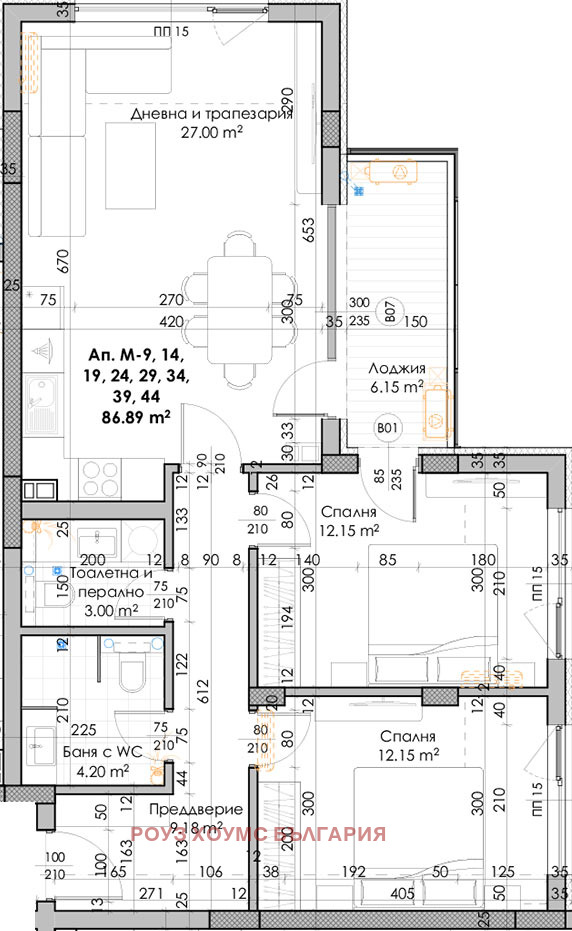 Till salu  2 sovrum Plovdiv , Jujen , 102 kvm | 32722979 - bild [2]