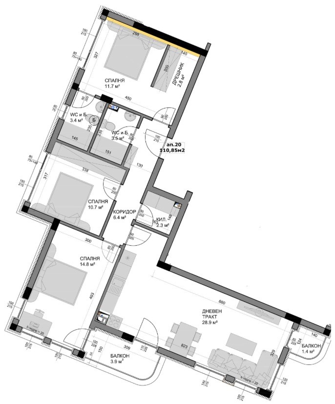 Продава 4-СТАЕН, гр. Варна, Владислав Варненчик 1, снимка 2 - Aпартаменти - 49270949