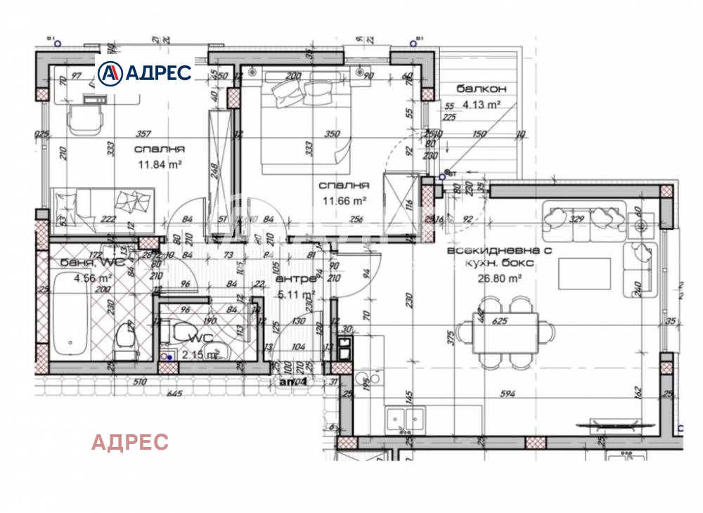 Продава 3-СТАЕН, гр. Варна, Виница, снимка 3 - Апартаменти - 54253433