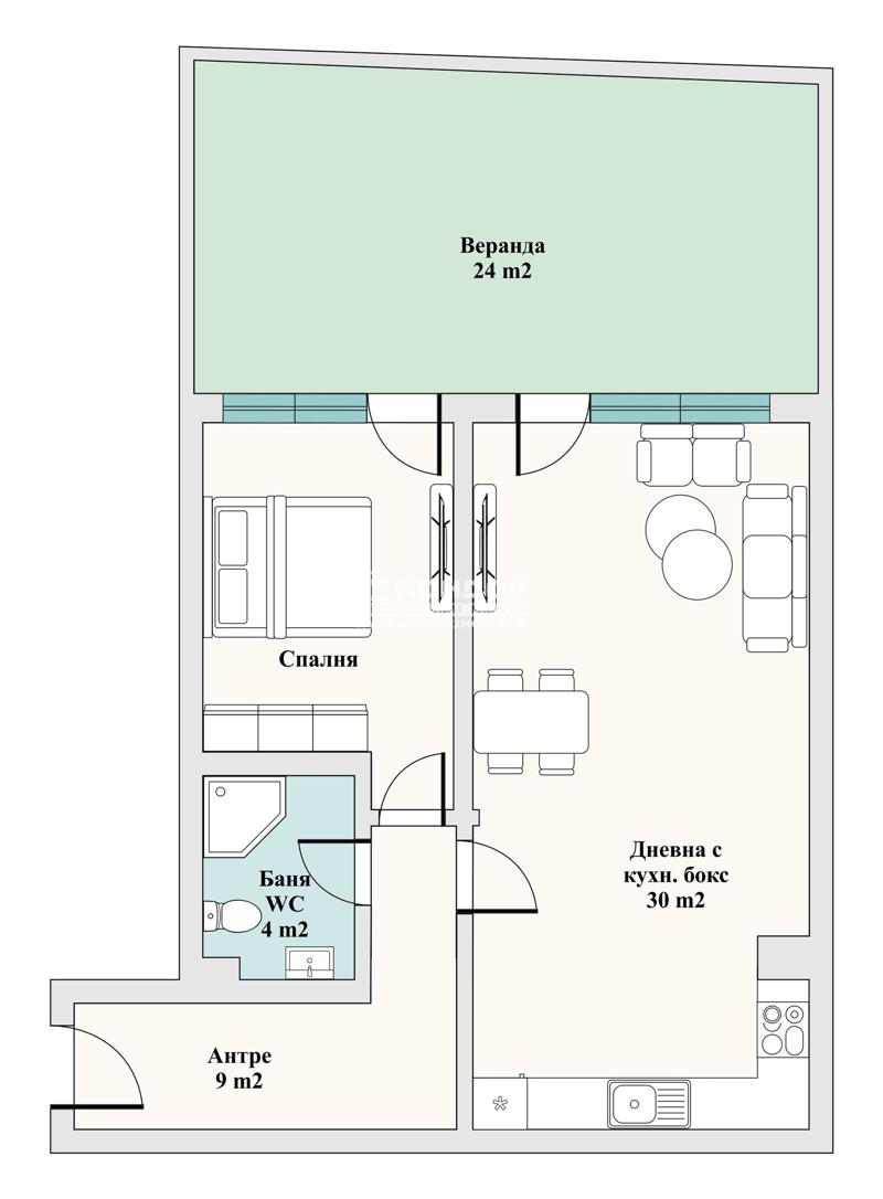 For Sale  1 bedroom Plovdiv , Vastanicheski , 98 sq.m | 44984187 - image [2]