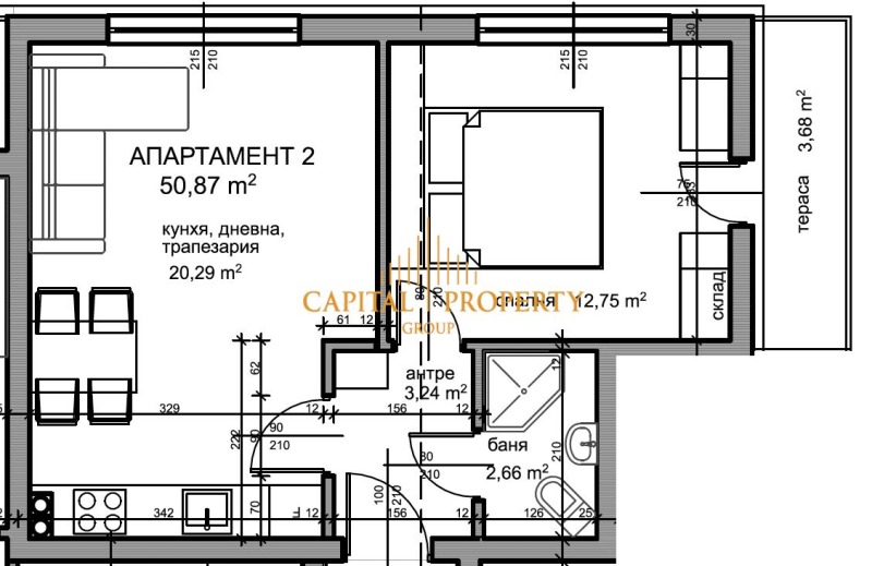 Продава 2-СТАЕН, с. Кранево, област Добрич