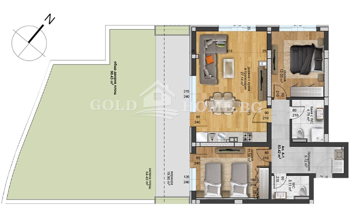 Продава 3-СТАЕН, гр. Пловдив, Отдих и култура, снимка 4 - Апартаменти - 55388975