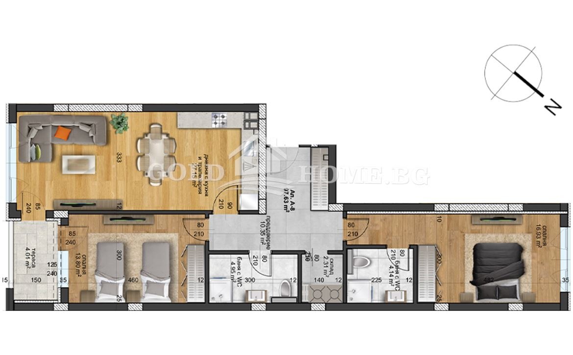 Продава 3-СТАЕН, гр. Пловдив, Отдих и култура, снимка 2 - Апартаменти - 55388975