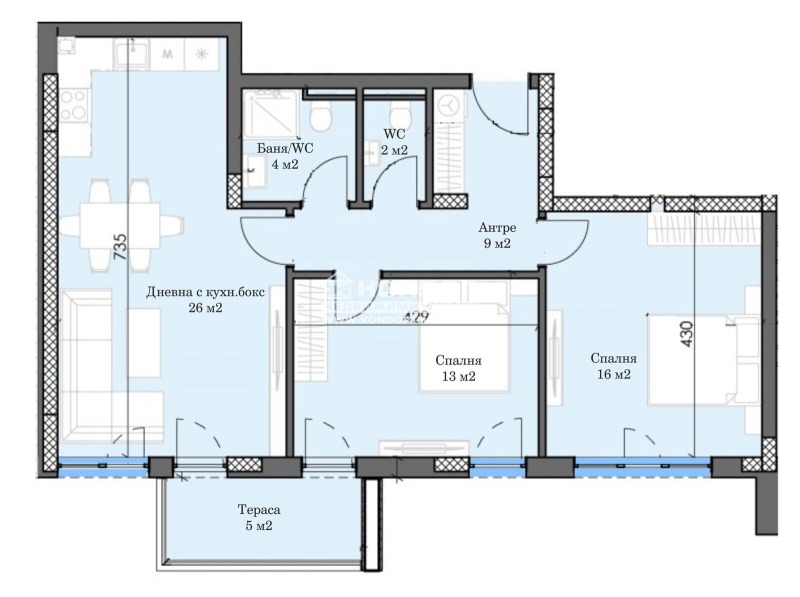 Till salu  2 sovrum Plovdiv , Trakija , 107 kvm | 52621360 - bild [4]