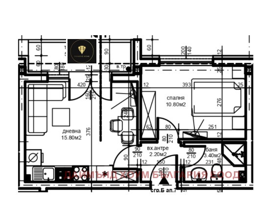 In vendita  1 camera da letto Plovdiv , Hristo Smirnenski , 53 mq | 34409591 - Immagine [2]