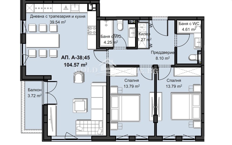 Продава 3-СТАЕН, гр. Пловдив, Христо Смирненски, снимка 2 - Aпартаменти - 49389451