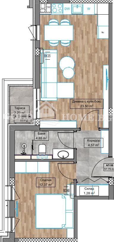 Продава 2-СТАЕН, гр. Пловдив, Кършияка, снимка 2 - Aпартаменти - 48277443