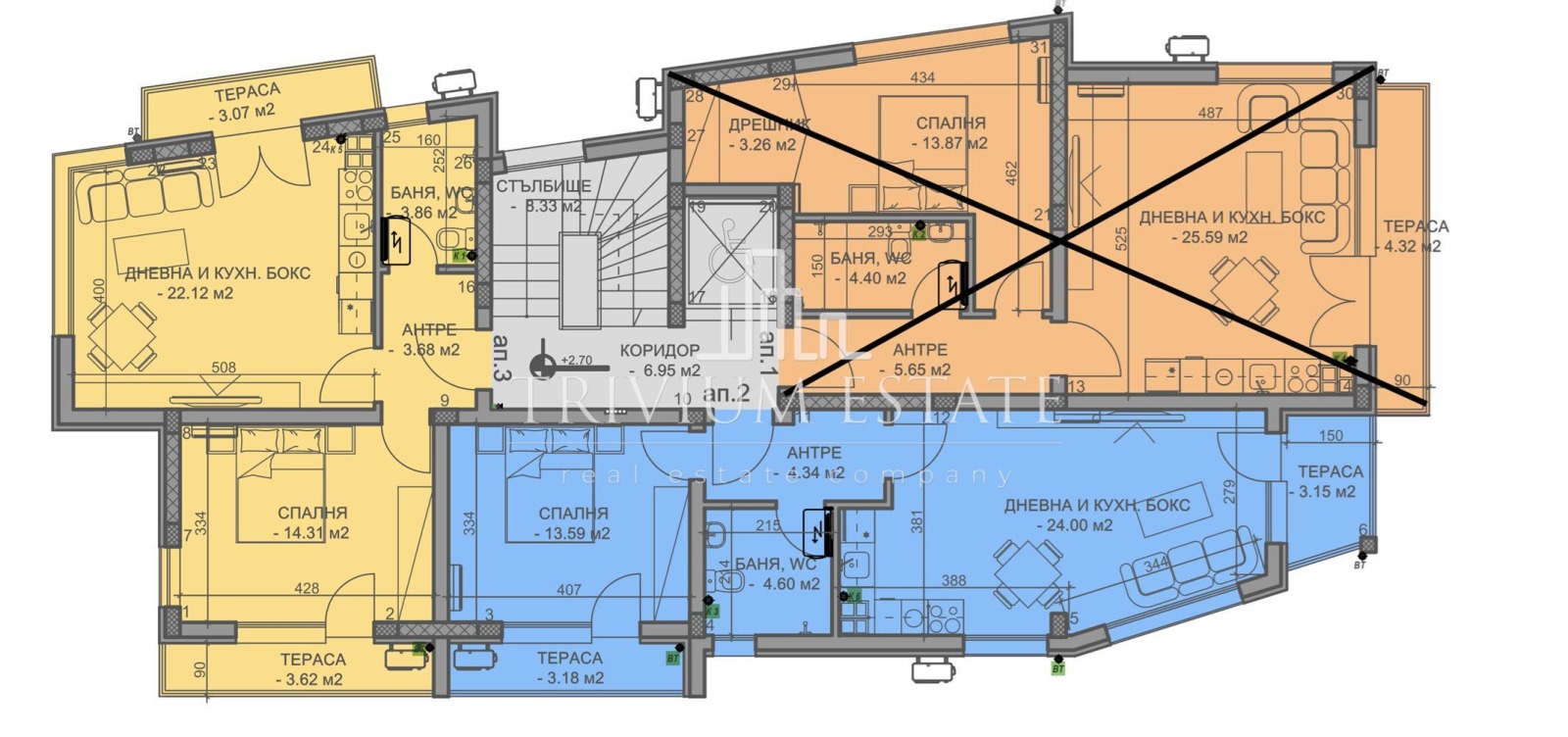 Продава 2-СТАЕН, гр. Пловдив, Коматево