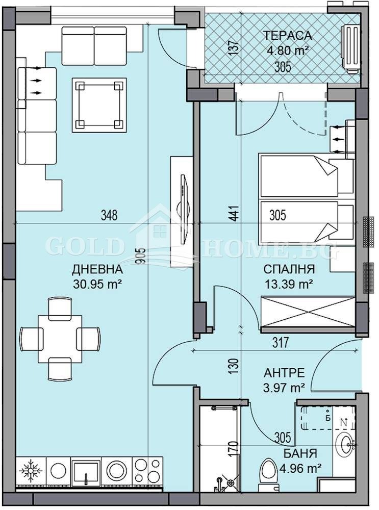 Продава 2-СТАЕН, гр. Пловдив, Гагарин, снимка 5 - Aпартаменти - 48013658