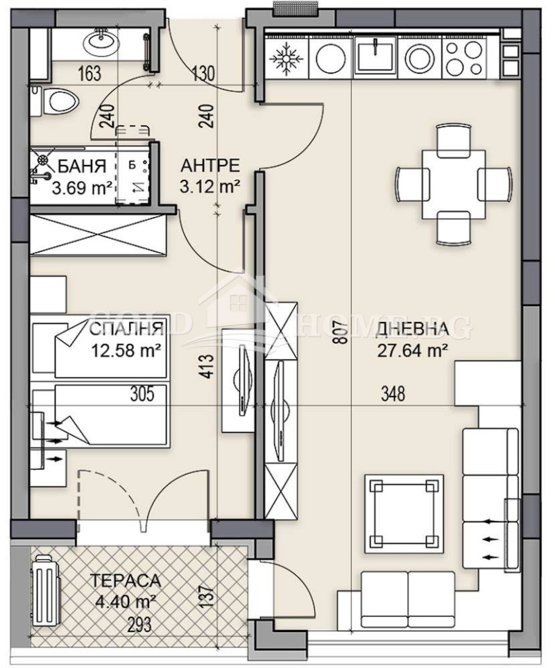 Продава 2-СТАЕН, гр. Пловдив, Гагарин, снимка 2 - Aпартаменти - 48013658