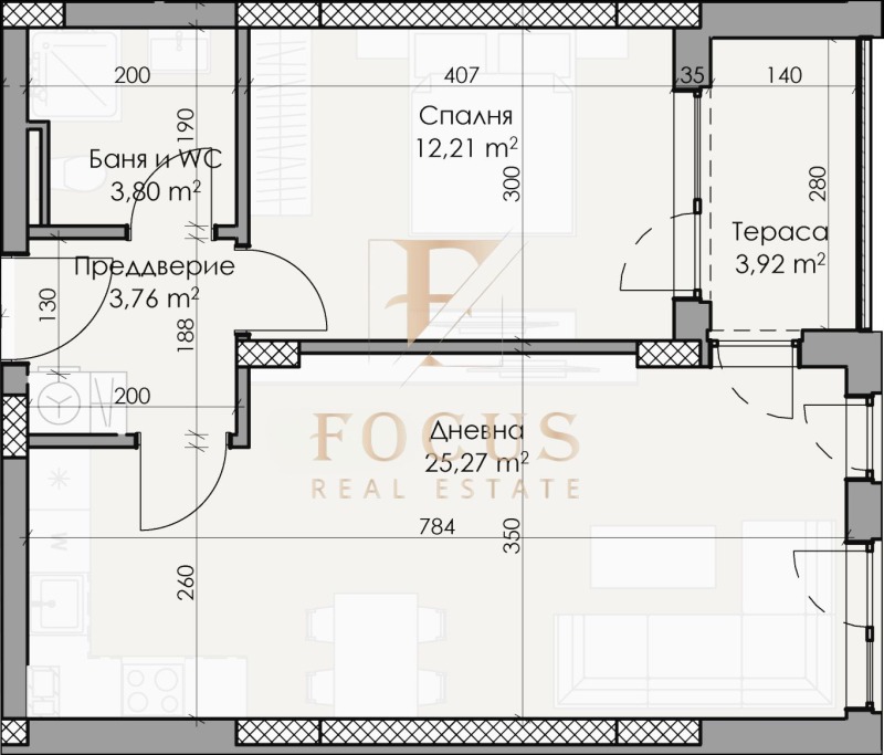 De vânzare  1 dormitor Plovdiv , Traciia , 69 mp | 79465227 - imagine [2]